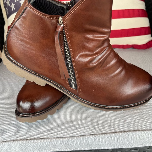 Tanner’s Shoes Brown Leather Boots Men’s 275(10)Double Zipper - Picture 8 of 8